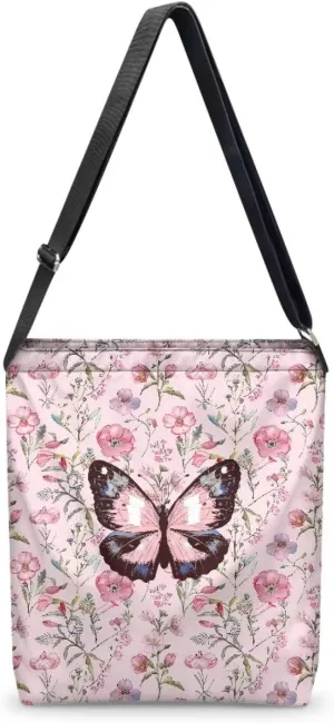 Women's Large Size Canvas Shoulder Cossbody Bag Ladies Zipper Messegner Tote Handbags Satchel Adjustable Straps