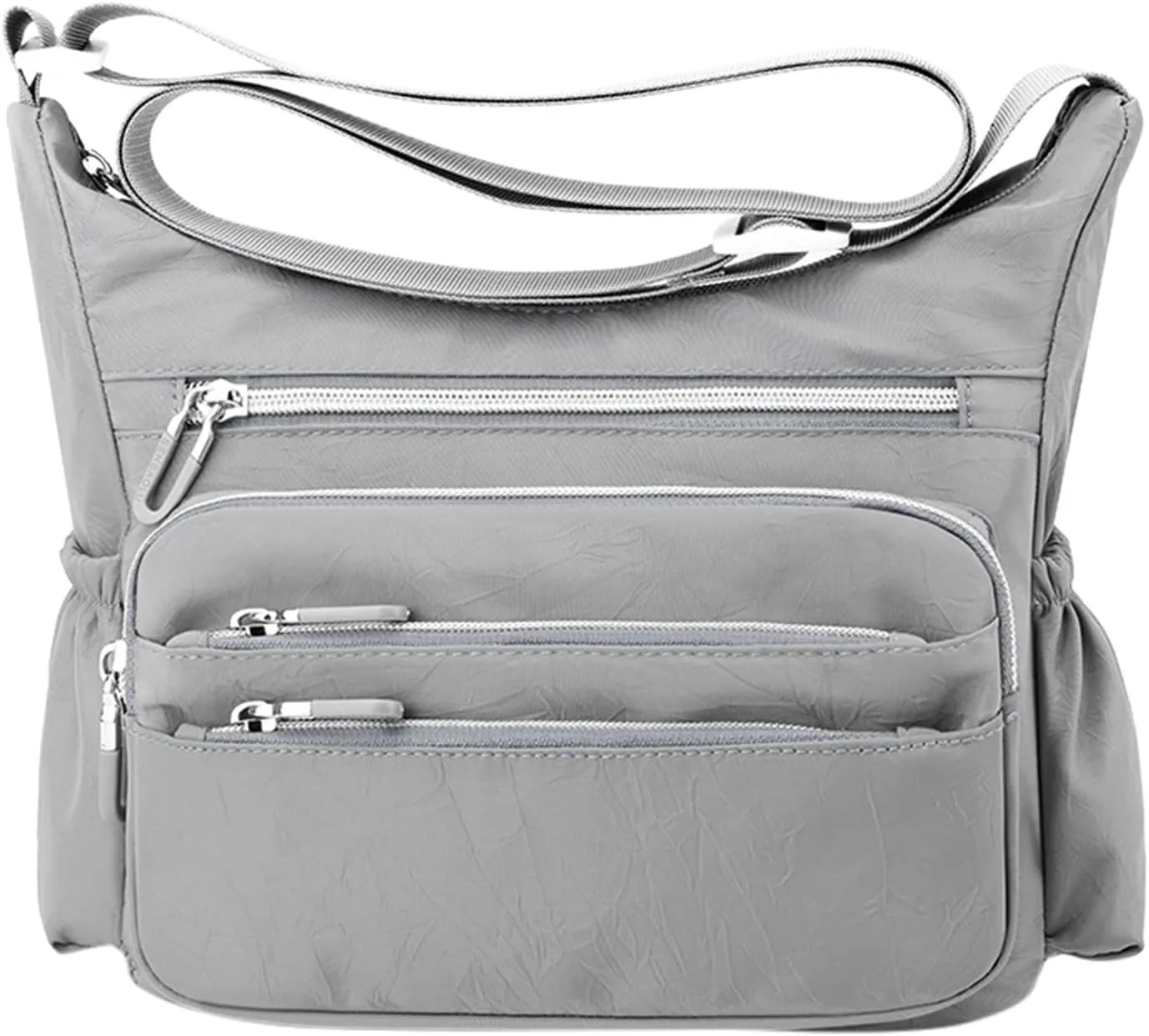 Womens Pocket Casual Crossbody Bag Ladies Shoulder Messenger Bags Handbag For Daily Use Travel Mens (Grey, One Size)