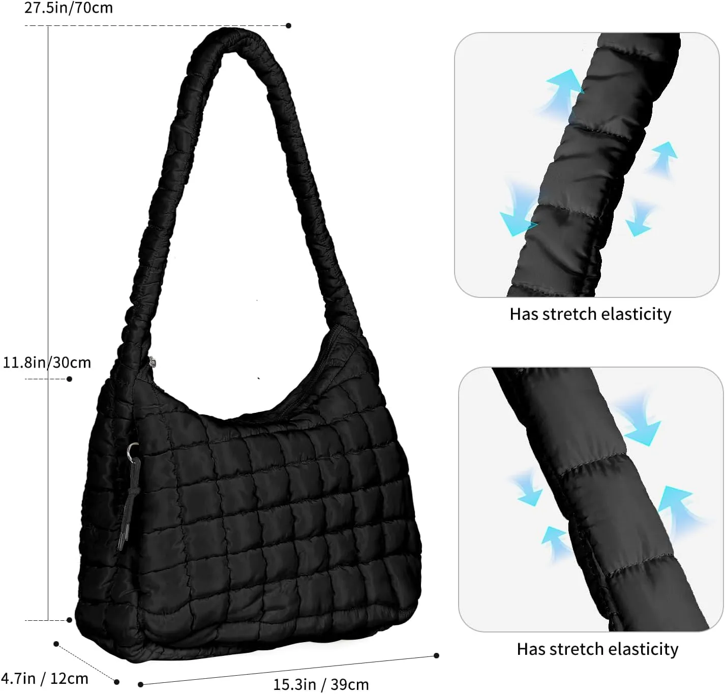 Women's Quilted Puffer Tote Bag