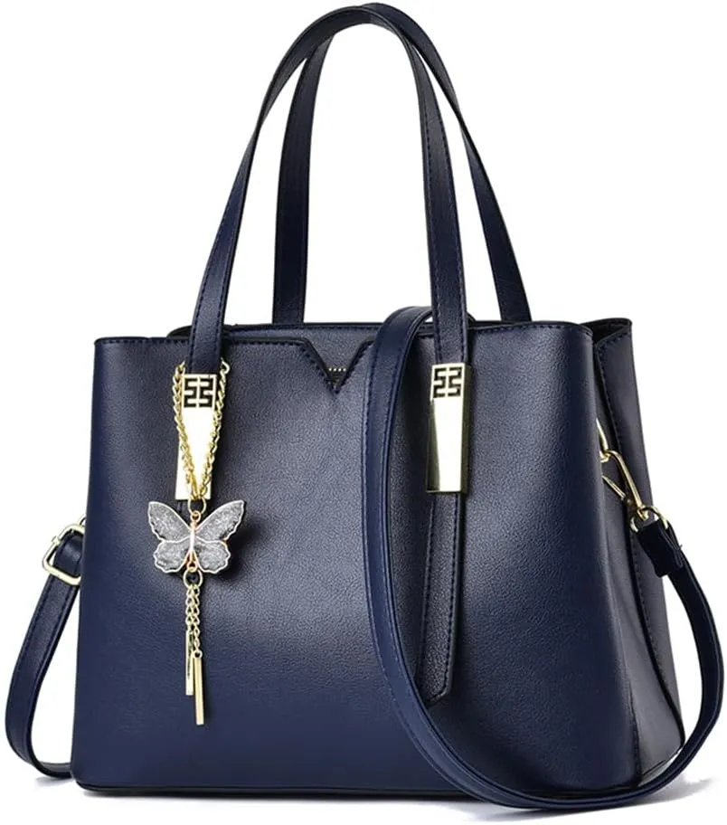 Women’s Red Leather Satchel Bag - Stylish Top Handle Purse & Crossbody Handbag for Casual Use