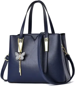 Women’s Red Leather Satchel Bag - Stylish Top Handle Purse & Crossbody Handbag for Casual Use