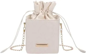 Women’s Small Bucket Bag Stylish Drawstring Purse Cute Shoulder Bag Designer Leather Crossbody Purse Vintage Hobo Bag