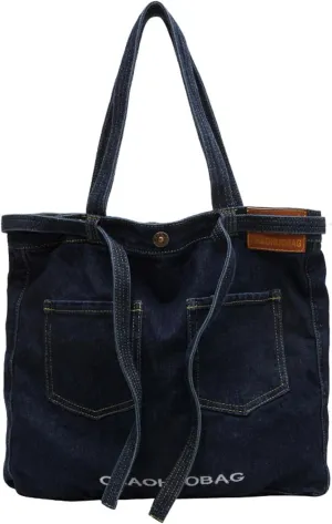 Women's soft denim handbag, single shoulder crossbody tote bag, casual retro crossbody bag, large capacity denim wallet