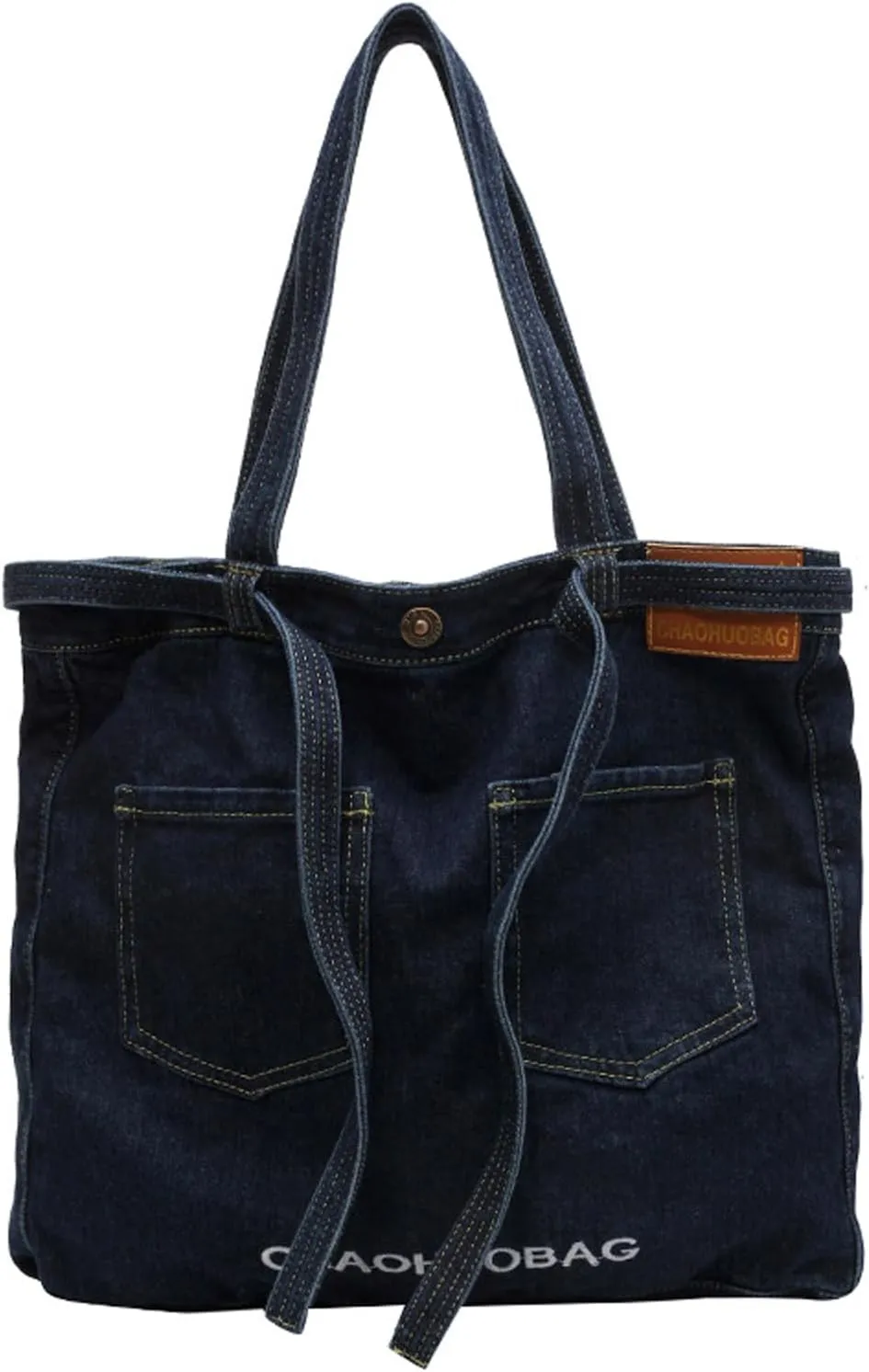 Women's soft denim handbag, single shoulder crossbody tote bag, casual retro crossbody bag, large capacity denim wallet