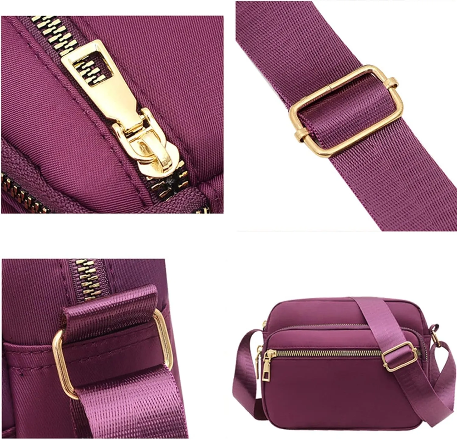 Women's Waterproof Leather Crossbody Purses Anti Theft Small Sling Bags for Women Waterproof Backpack