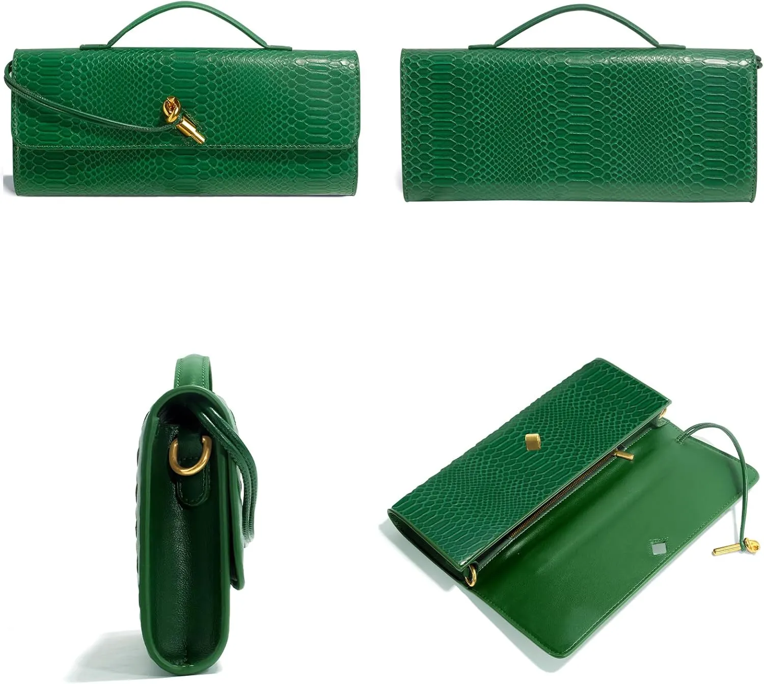 Woven Clutch Purses for Women, Leather Evening Bag Shoulder Handbag Formal Satchel Crossbody Purse Party Bag