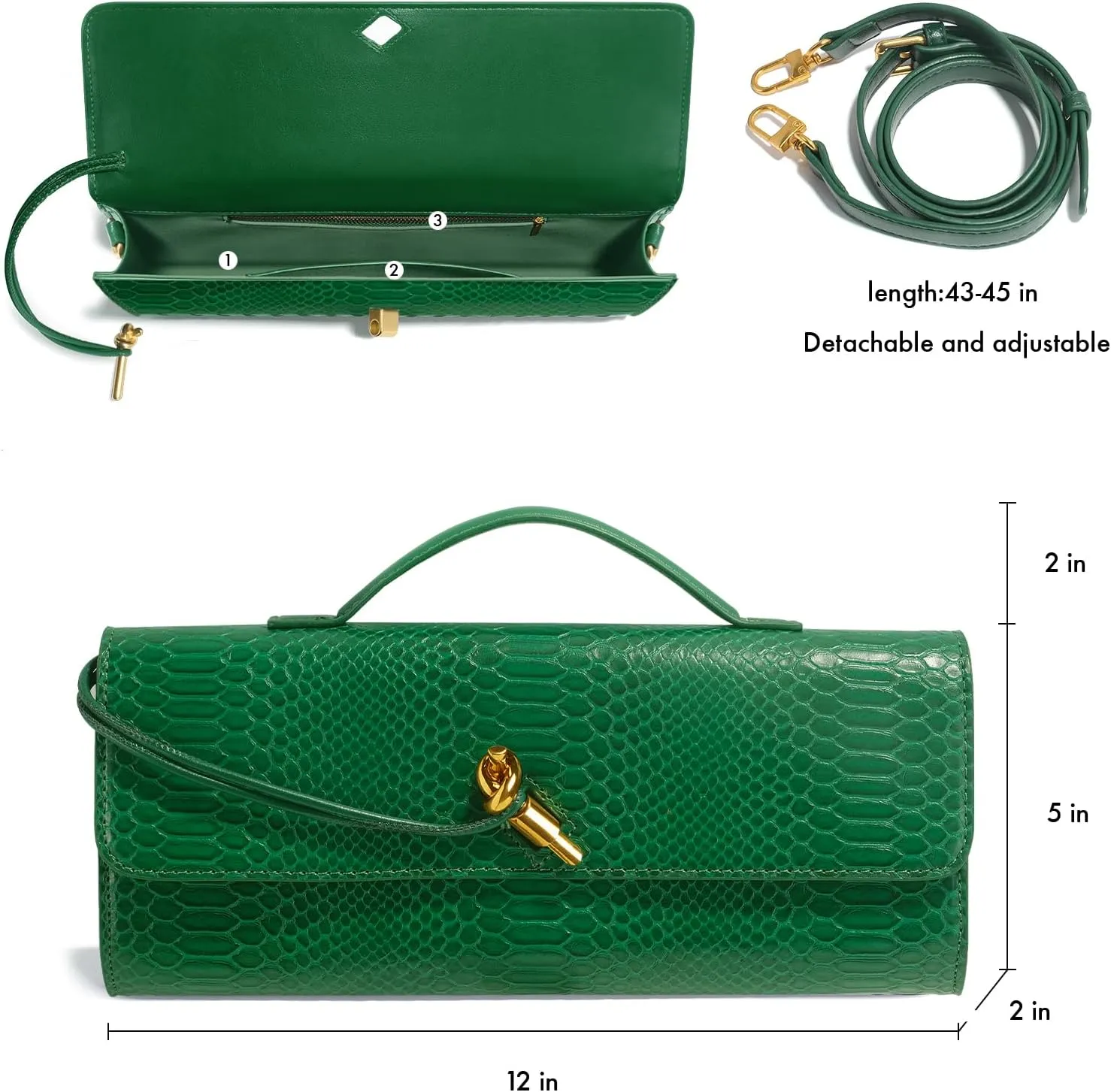 Woven Clutch Purses for Women, Leather Evening Bag Shoulder Handbag Formal Satchel Crossbody Purse Party Bag