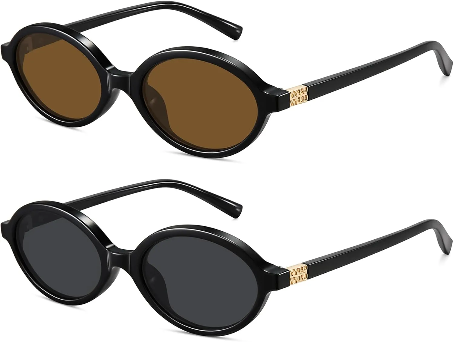 WOWSUN Retro Oval Sunglasses Womens Trendy Sun Glasses Sunnies UV400 Protection
