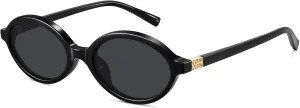 WOWSUN Retro Oval Sunglasses Womens Trendy Sun Glasses Sunnies UV400 Protection
