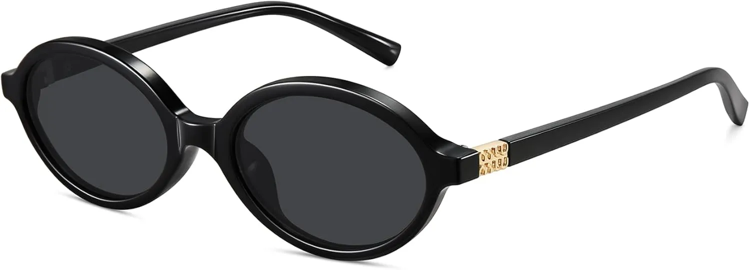 WOWSUN Retro Oval Sunglasses Womens Trendy Sun Glasses Sunnies UV400 Protection