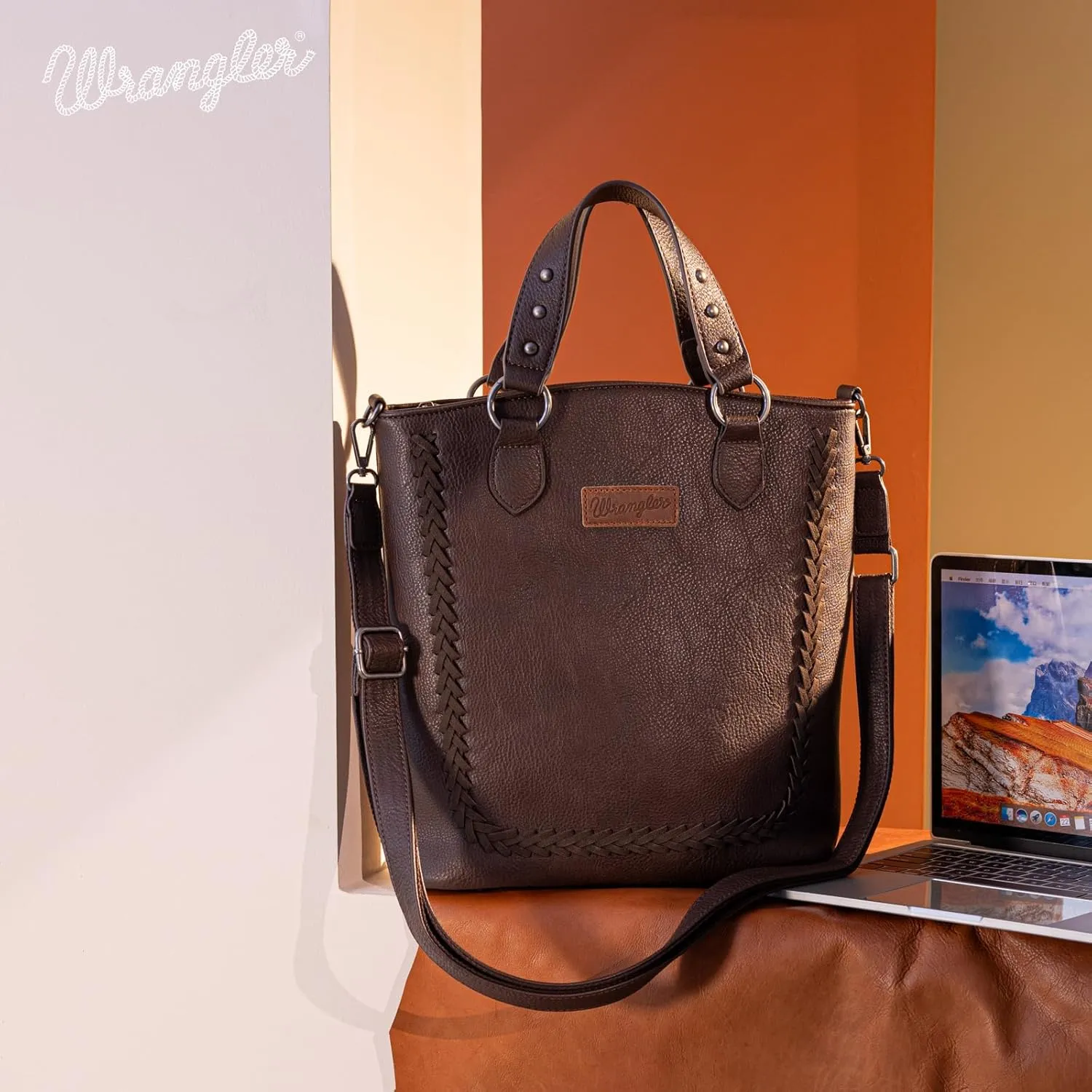 Wrangler Convertible Backpack Purse for Women Vintage Tote Bag Multifunction Shoulder Bag