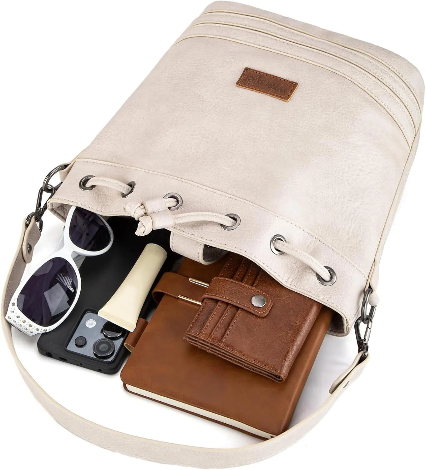 Wrangler Hobo Bags for Women Designer Bucket Purses Western Shoulder Handbags