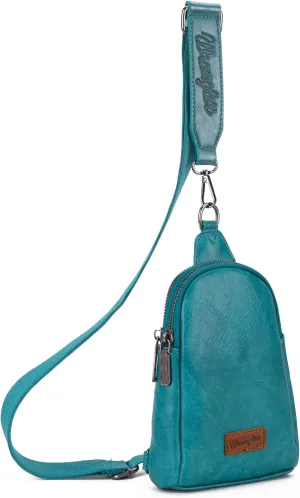 Wrangler Small Crossbody Sling Bags for Women Fanny Packs Chest Bag for Travel - Mother Day Gift