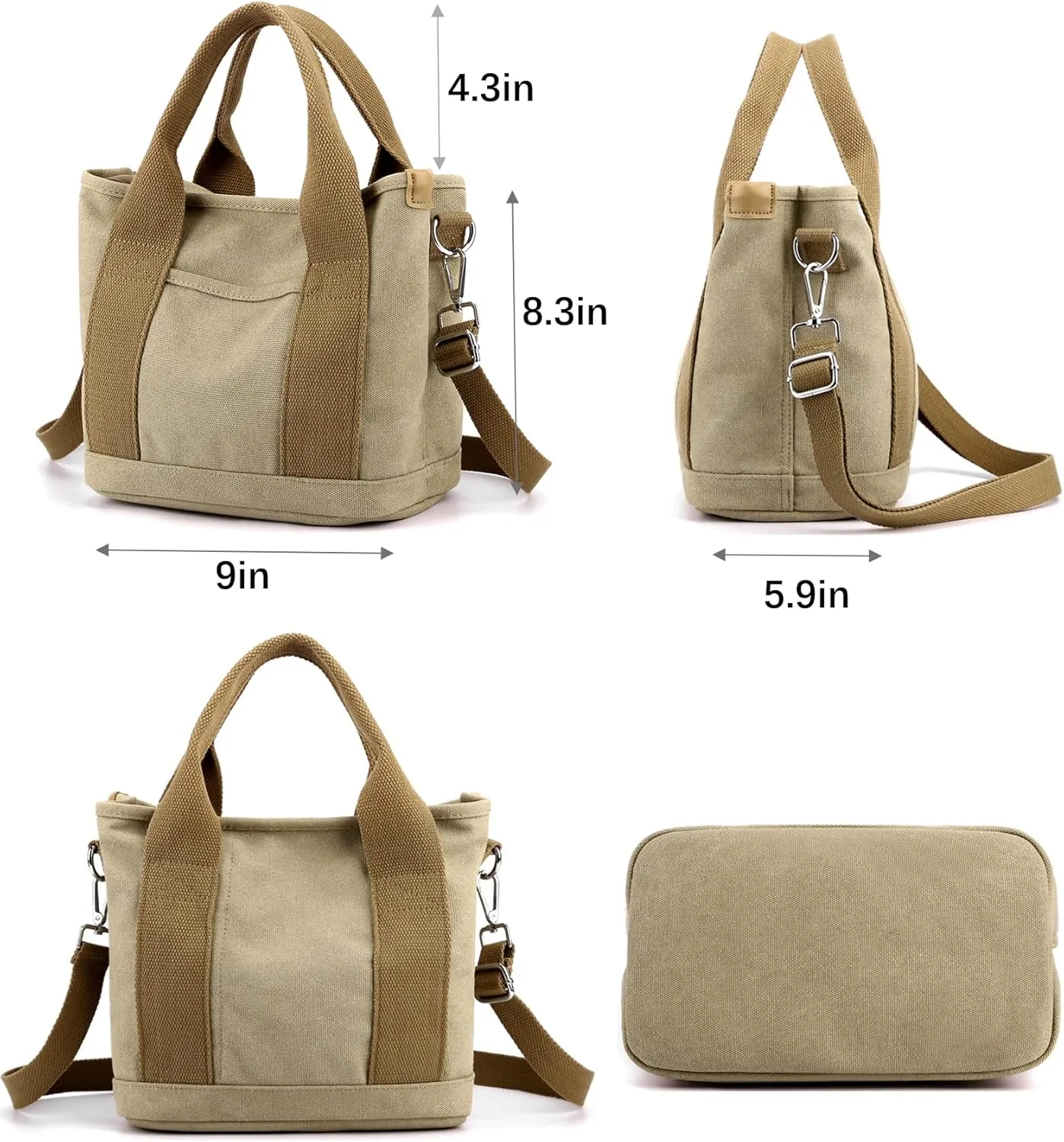 Wxnow Canvas Messenger bags for women,Tote Crossbody Shoulder Bag Satchel Purse