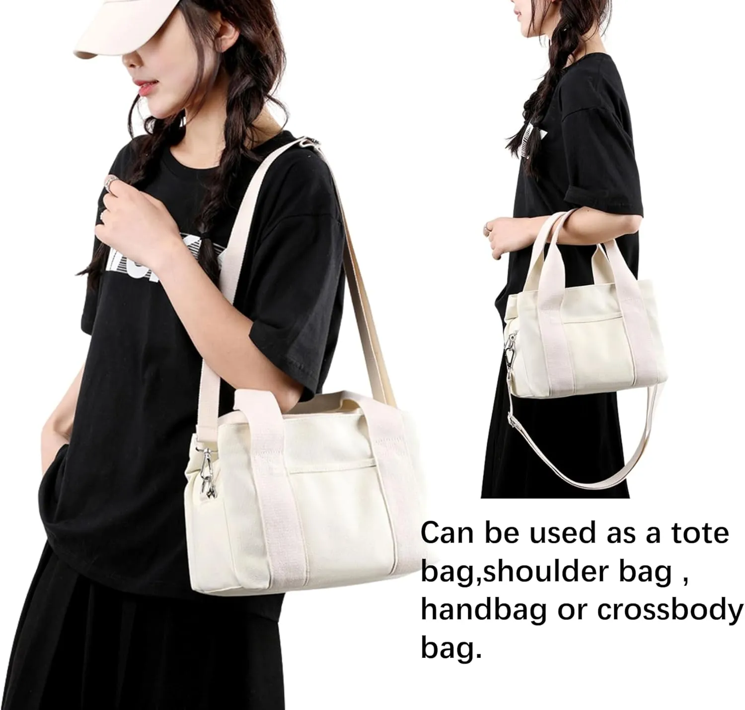 Wxnow Canvas Messenger bags for women,Tote Crossbody Shoulder Bag Satchel Purse