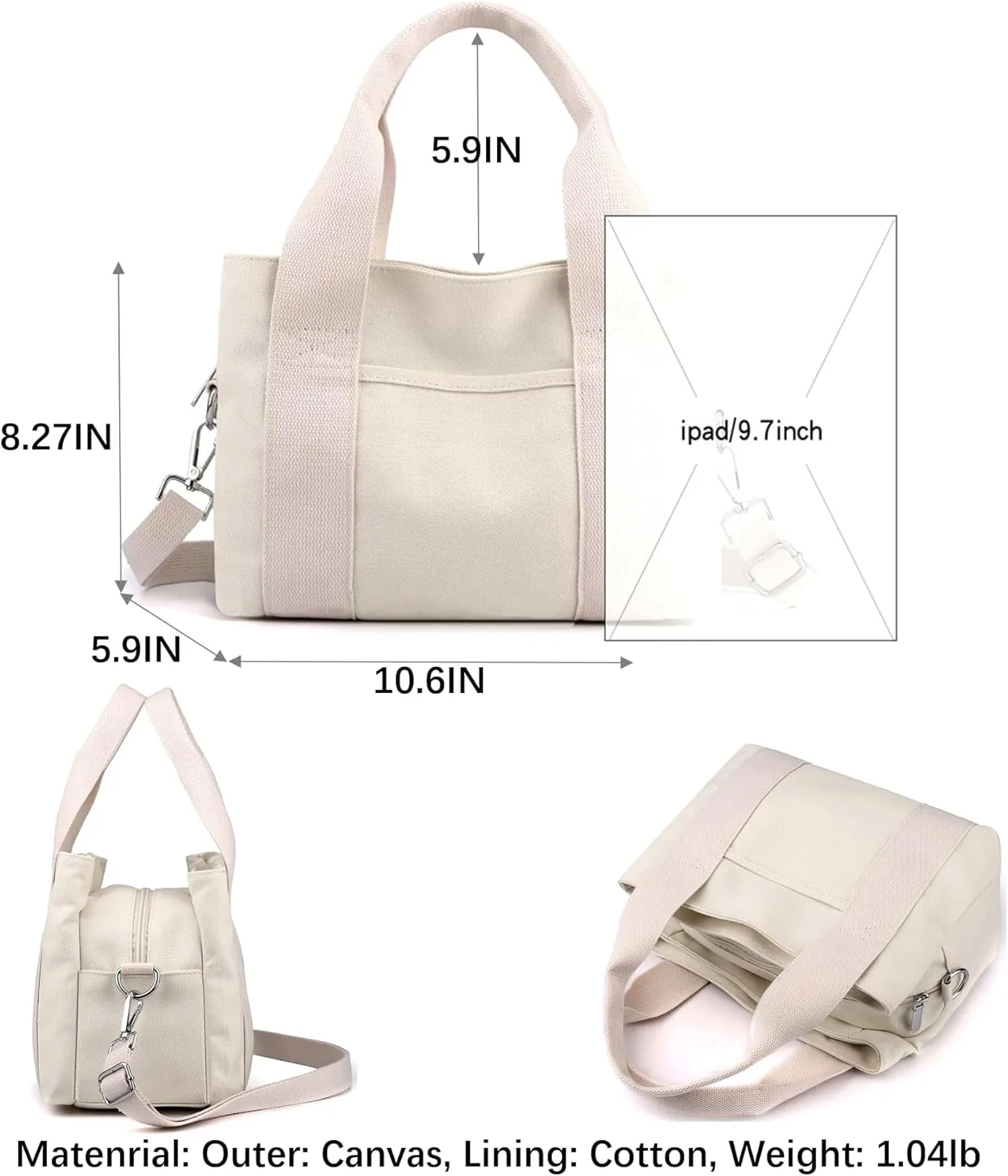 Wxnow Canvas Messenger bags for women,Tote Crossbody Shoulder Bag Satchel Purse