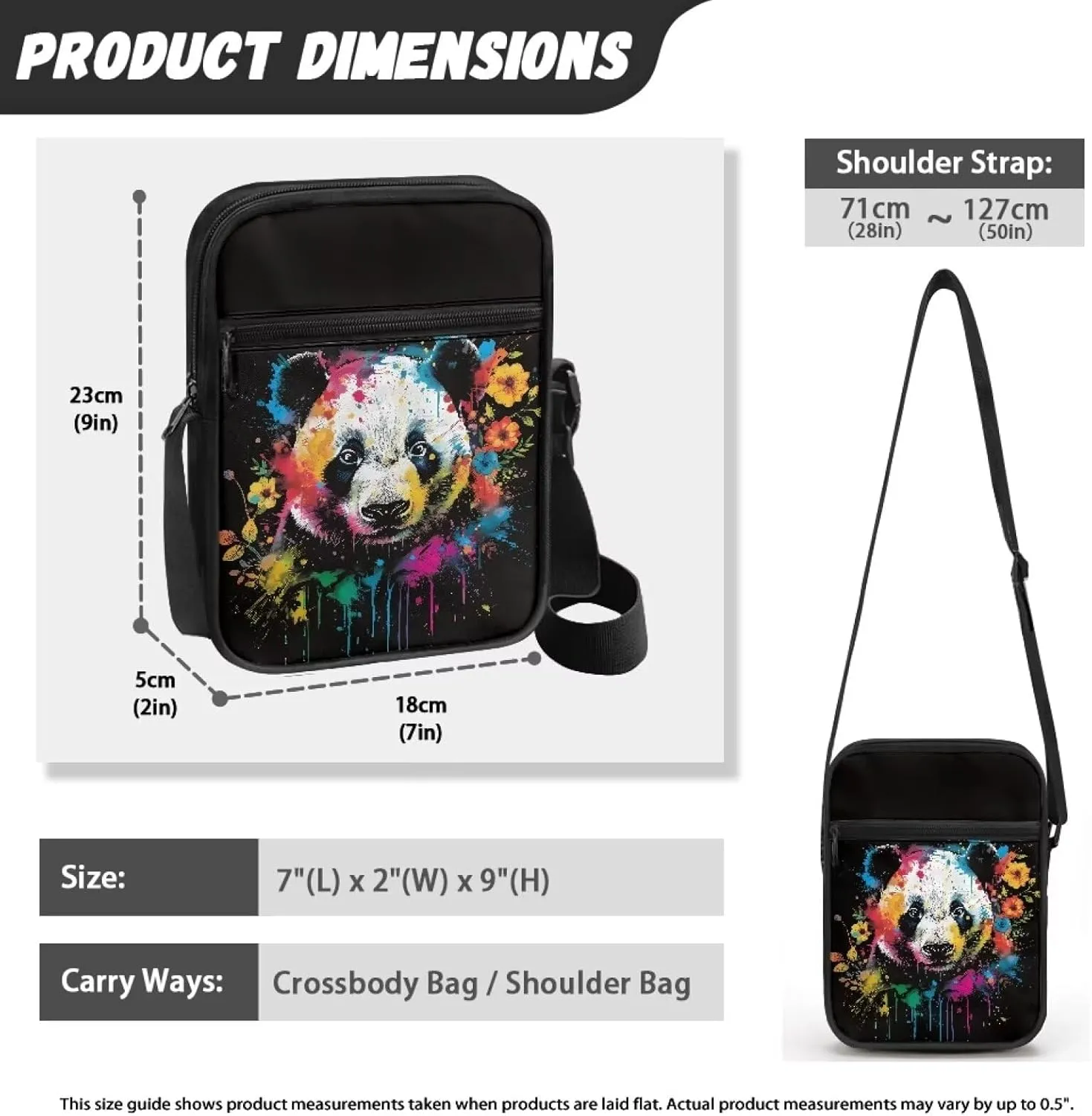 Xoenoiee Mini Messenger Bag Men Women Sling Bags with Multi Pockets Lightweight Small Crossbody Bag for Outing Daily