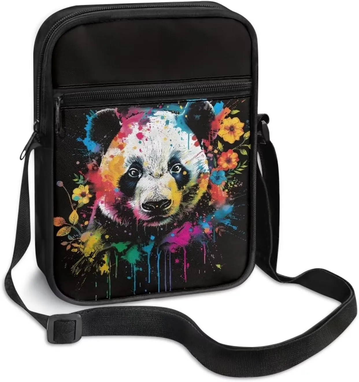 Xoenoiee Mini Messenger Bag Men Women Sling Bags with Multi Pockets Lightweight Small Crossbody Bag for Outing Daily