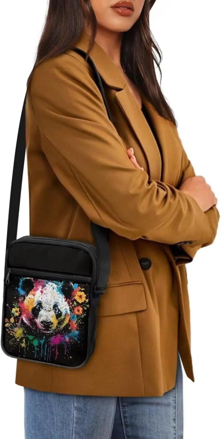 Xoenoiee Mini Messenger Bag Men Women Sling Bags with Multi Pockets Lightweight Small Crossbody Bag for Outing Daily