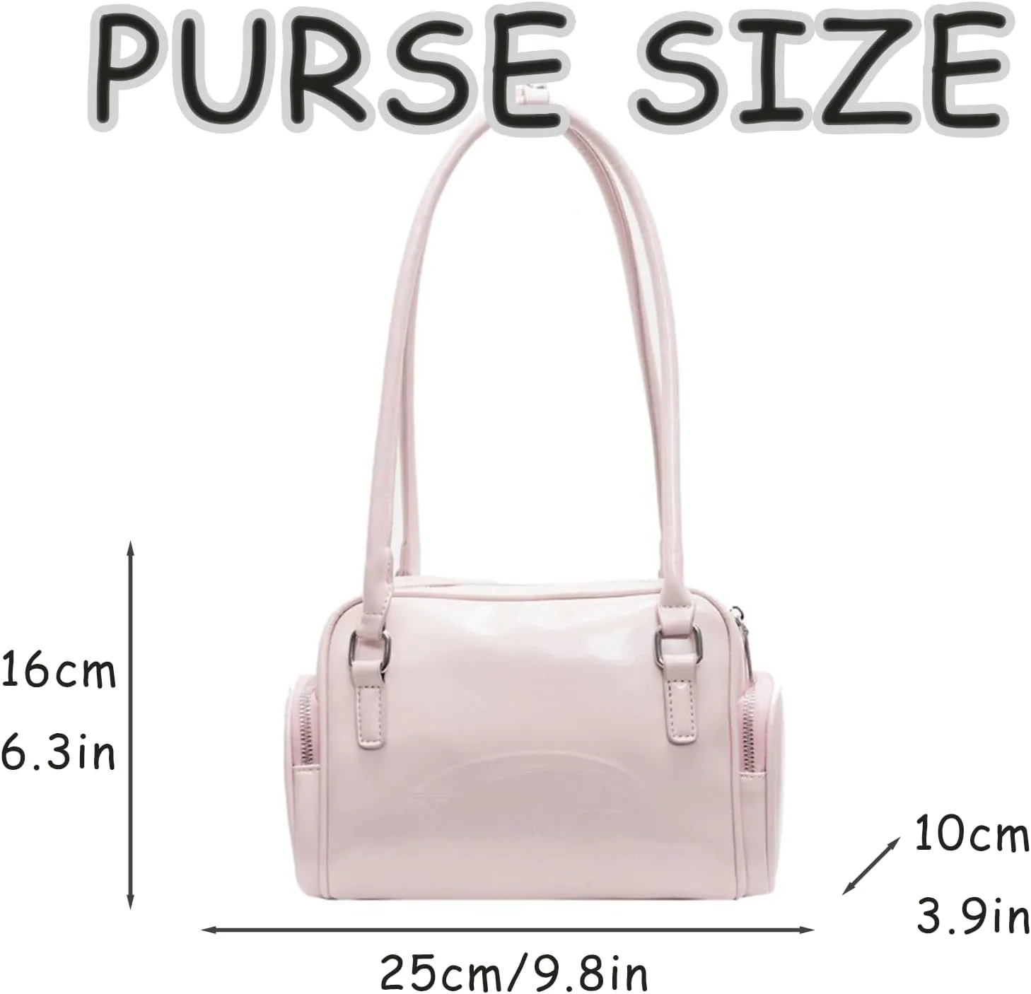 Y2k Purse 2000s Vintage Going Out Shoulder Street Girly Sporty Bowling Bag Retro Sporty Cute Grunge Leather Purses