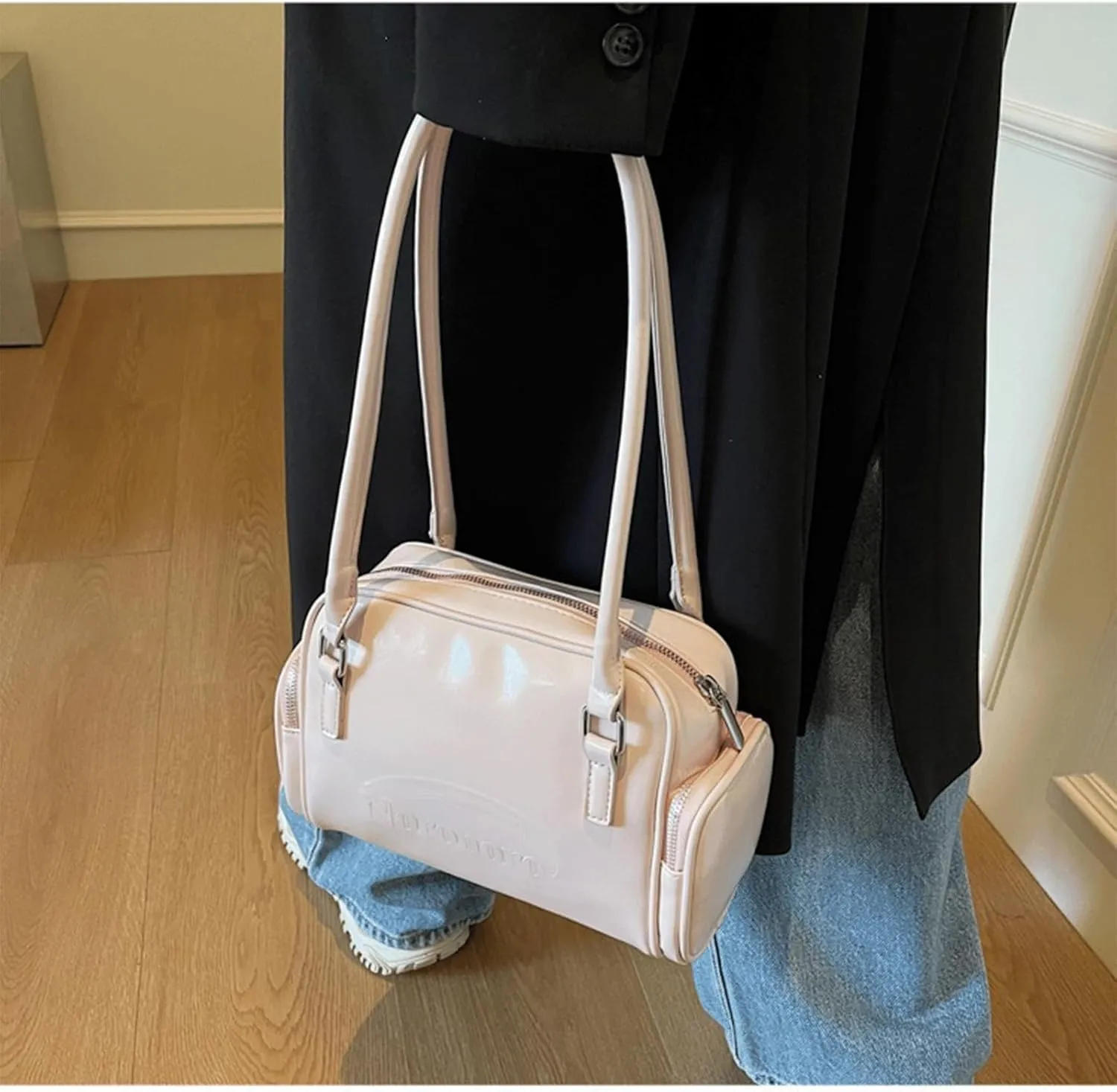 Y2k Purse 2000s Vintage Going Out Shoulder Street Girly Sporty Bowling Bag Retro Sporty Cute Grunge Leather Purses