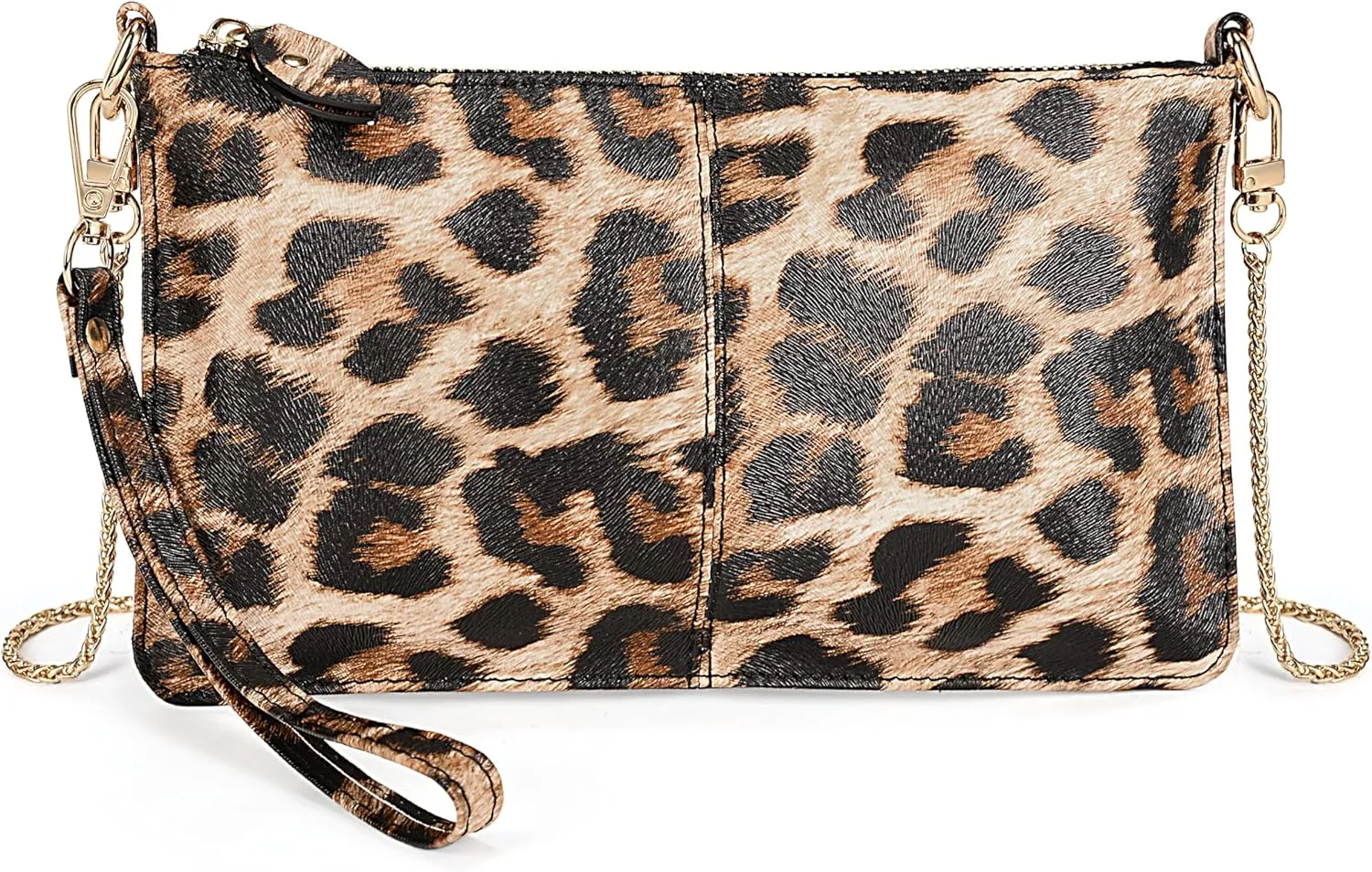 YALUXE Genuine Leather Wristlet Handbags Purses Cell Phone Pocket Clutch Wallet Crossbody Bags for Women