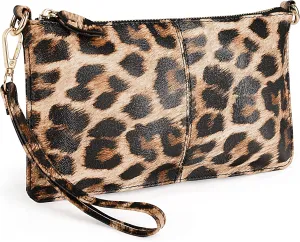 YALUXE Genuine Leather Wristlet Handbags Purses Cell Phone Pocket Clutch Wallet Crossbody Bags for Women