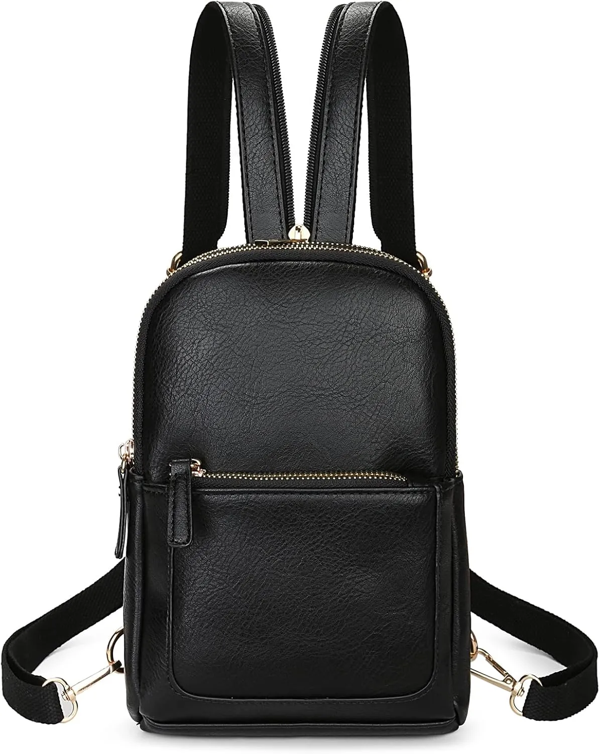 YALUXE Sling Bags for Women Leather Crossbody Bag Trendy Crossover Chest Bag with Convertible Zipperable Strap