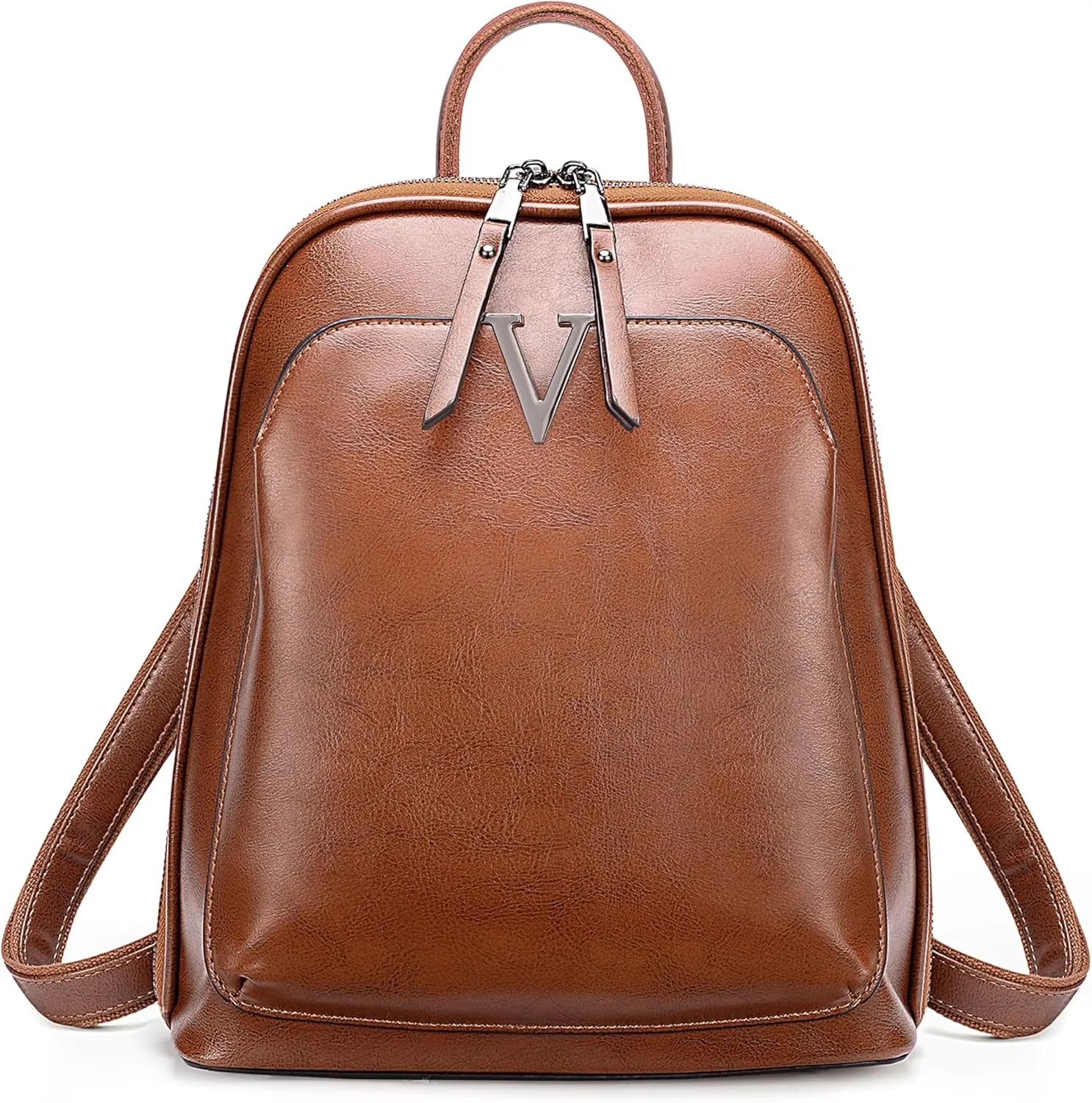YALUXE Women's Fashion Backpack Handbags Genuine Leather Convertible Anti-theft Back Pack
