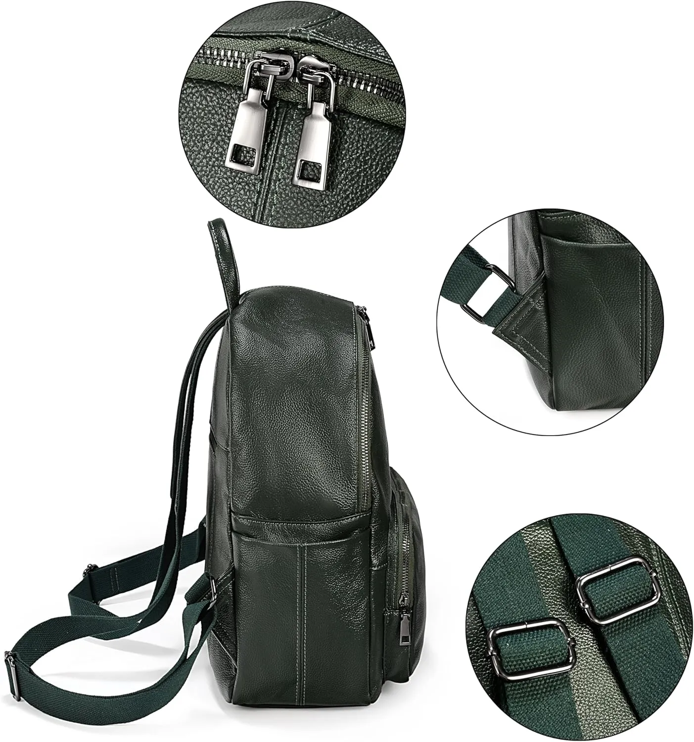 YALUXE Women's Real Leather Backpack Purse Convertible Shoulder Bag Versatile Daypack