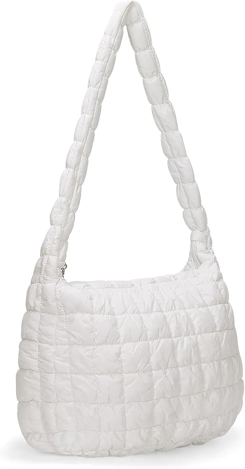 YFGBCX Quilted Tote Bag for Women - Lightweight Puffy Shoulder Bag with Quilted Padding