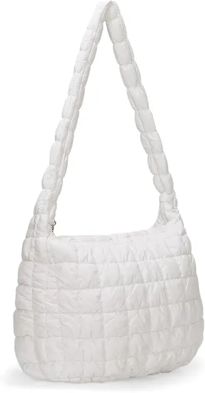YFGBCX Quilted Tote Bag for Women - Lightweight Puffy Shoulder Bag with Quilted Padding