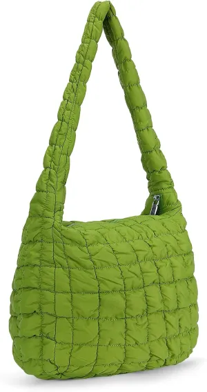 YFGBCX Quilted Tote Bag for Women - Lightweight Puffy Shoulder Bag with Quilted Padding