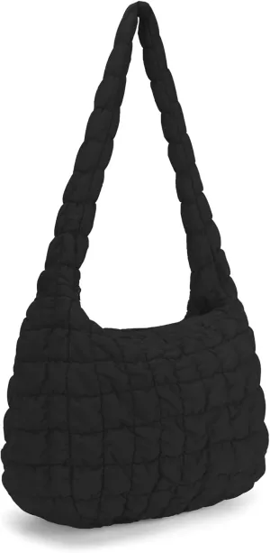 YFGBCX Quilted Tote Bag for Women - Lightweight Puffy Shoulder Bag with Quilted Padding