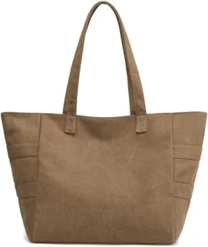 Yohora Canvas Shoulder Bag Large Capacity Cloth Hobo Handbag Tote Bag Retro Reusable Satchel Commuter Purse for Women Work