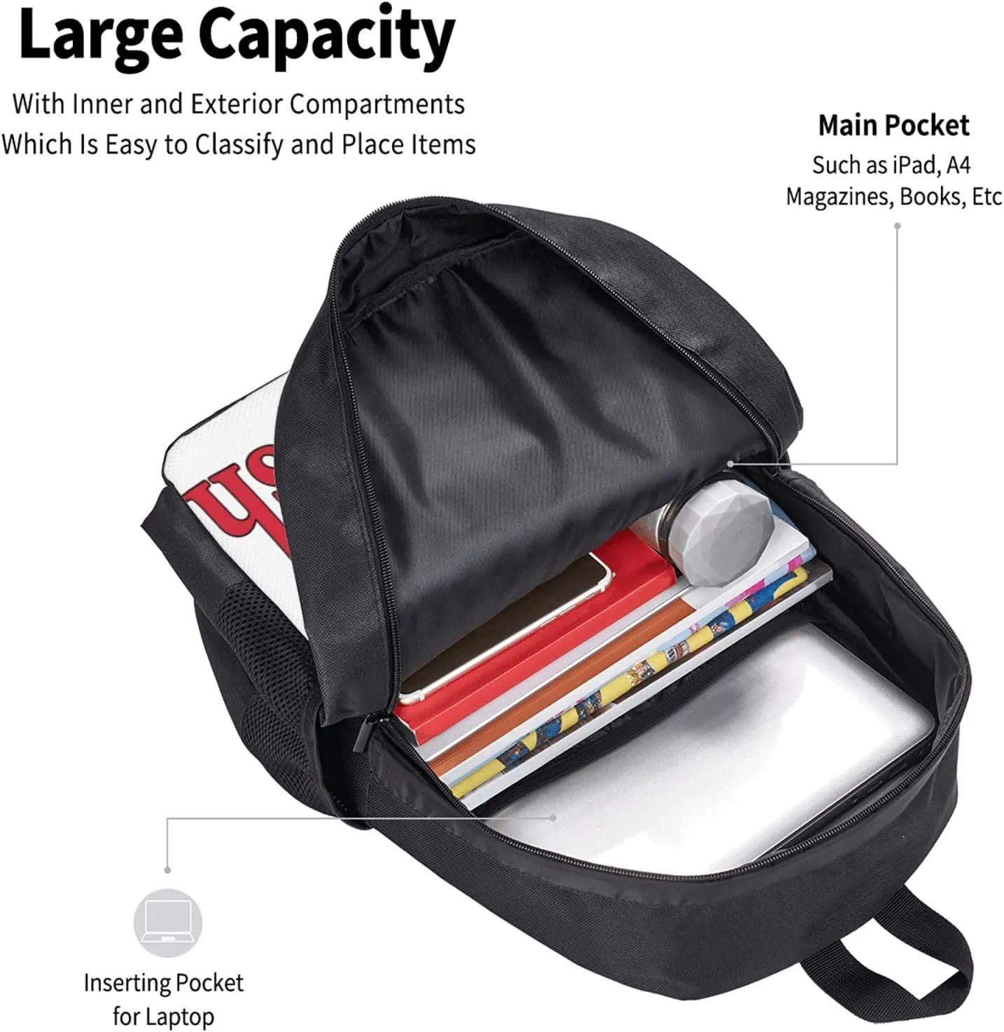 You Bet Your Pierogi I'm Polish Casual Backpacks Large Capacity Backpack Laptop Rucksack Sport Daypack Commuter Bags with Adjustable Strap for Traveling Camping