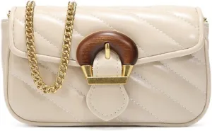 YXBQueen Women's Shoulder Handbags White Crossbody Purse PU Leather Crossbody Bags for Women Quilted Crossbody Bag
