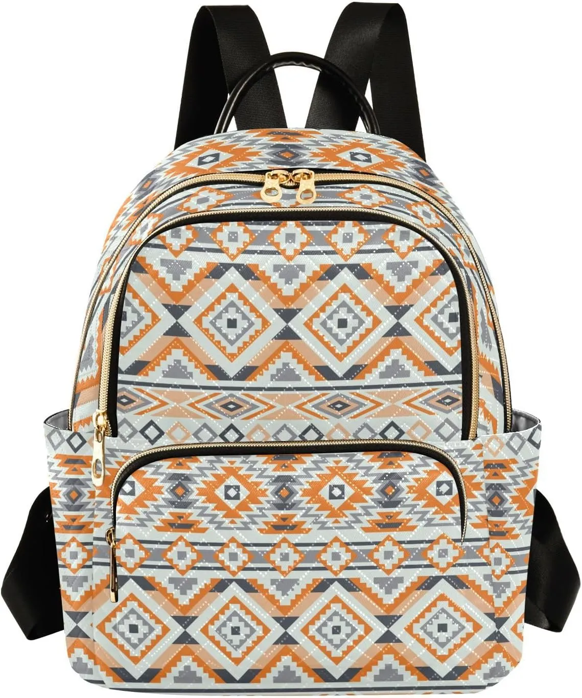 ZAZYXTJ Western Ethnic Boho Aztec Backpack Purse for Women Quilted Mini Fashion Backpacks Lightweight Travel Casual Backpack