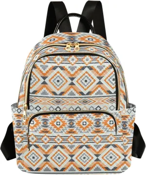ZAZYXTJ Western Ethnic Boho Aztec Backpack Purse for Women Quilted Mini Fashion Backpacks Lightweight Travel Casual Backpack