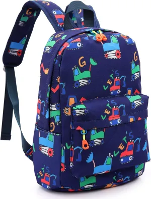 Zicac Toddler Backpack Cute Canvas Preschool Backpacks for Boys Girls, Kids Backpack Perfect for Daycare and Preschool