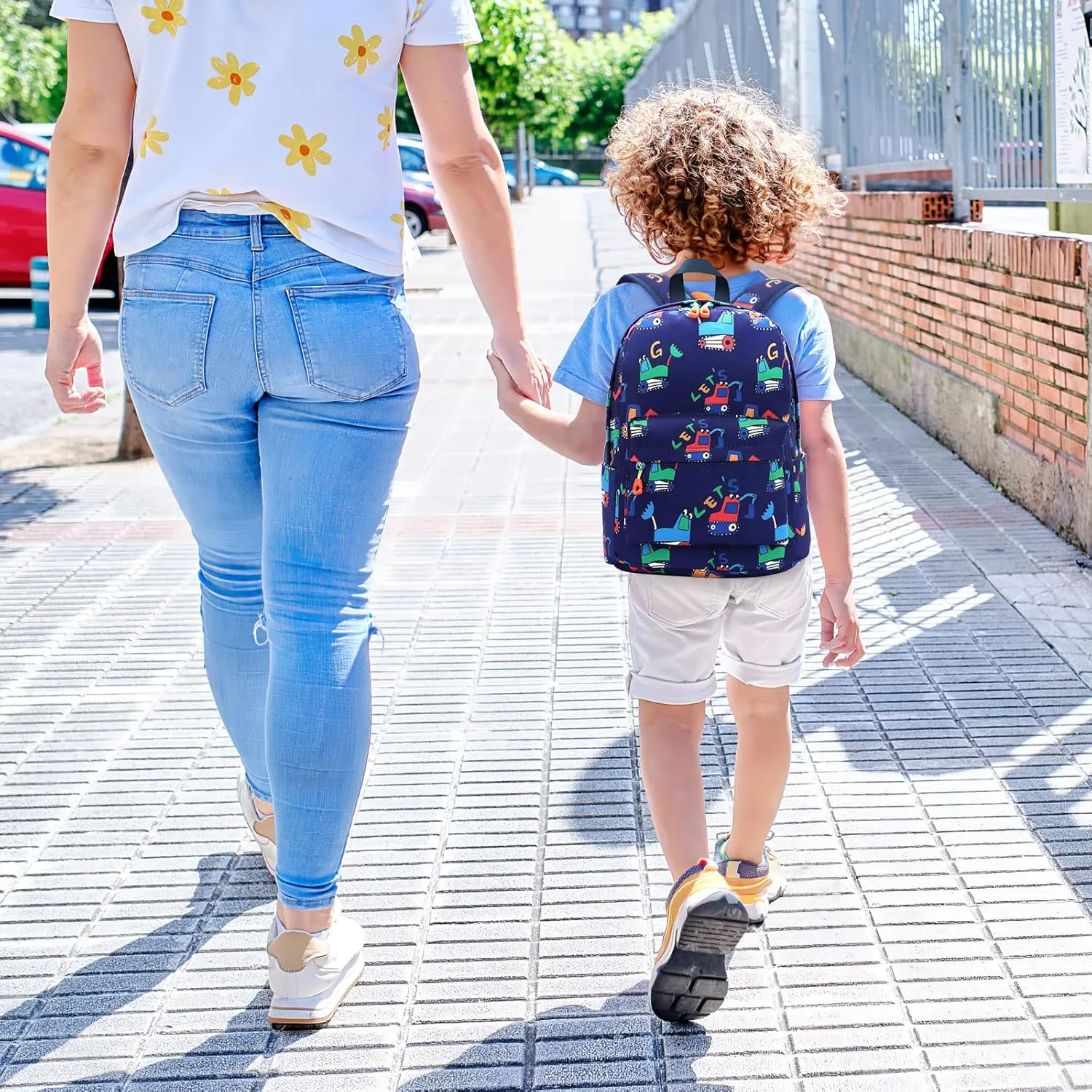 Zicac Toddler Backpack Cute Canvas Preschool Backpacks for Boys Girls, Kids Backpack Perfect for Daycare and Preschool