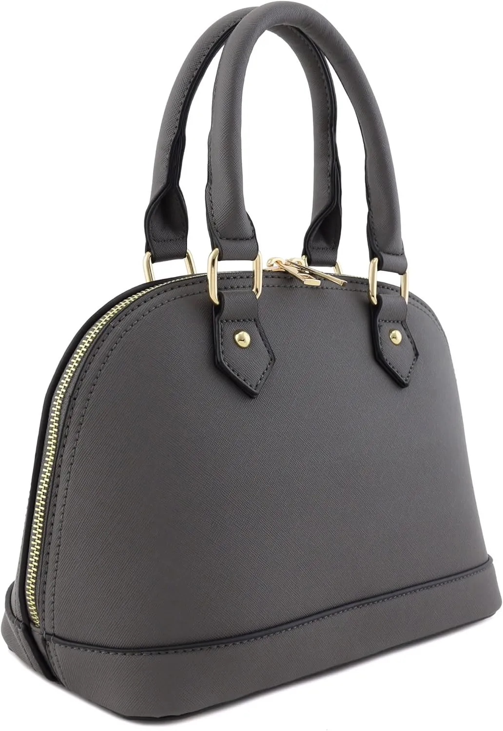 Zip-Around Saffiano Classic Dome Satchel