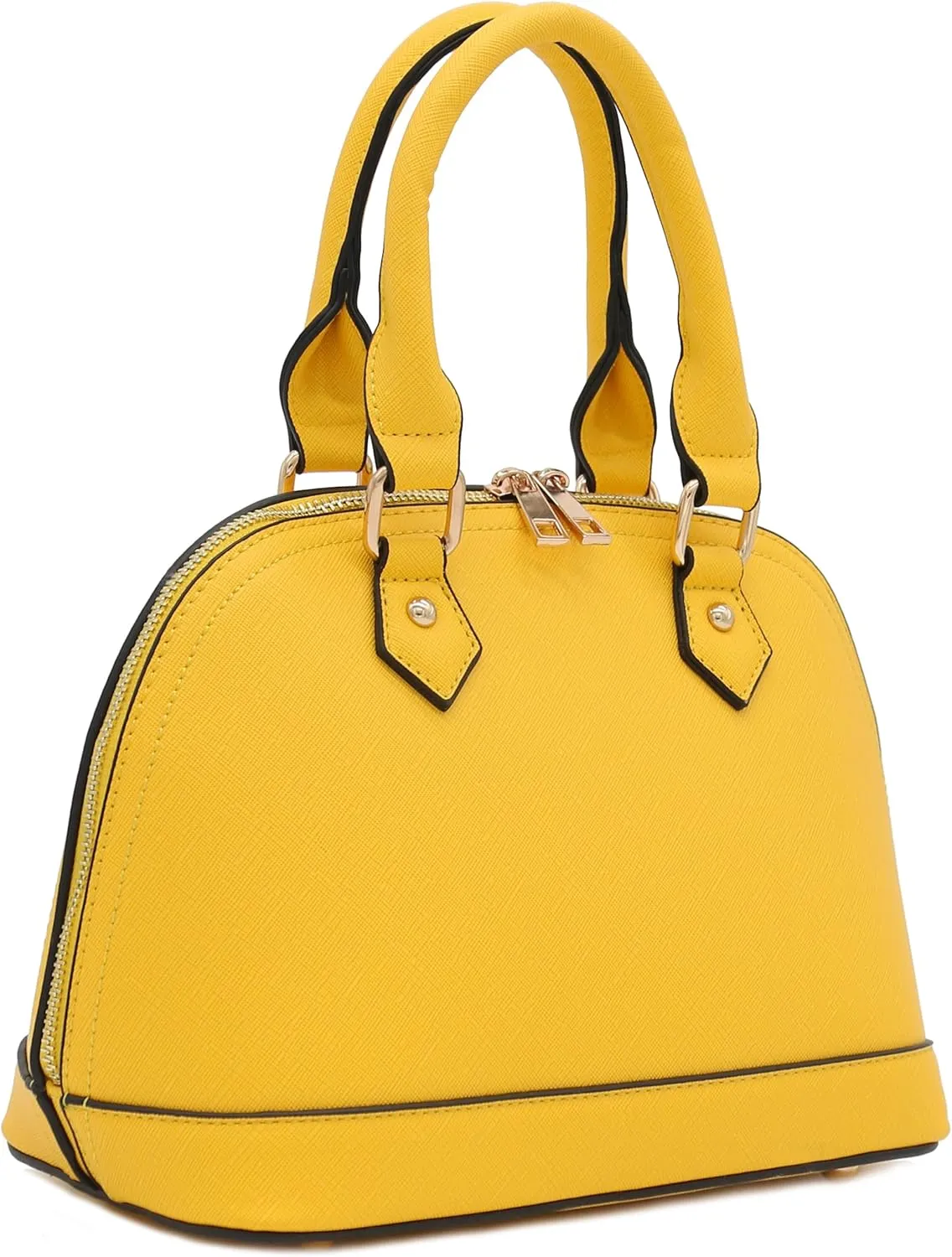 Zip-Around Saffiano Classic Dome Satchel