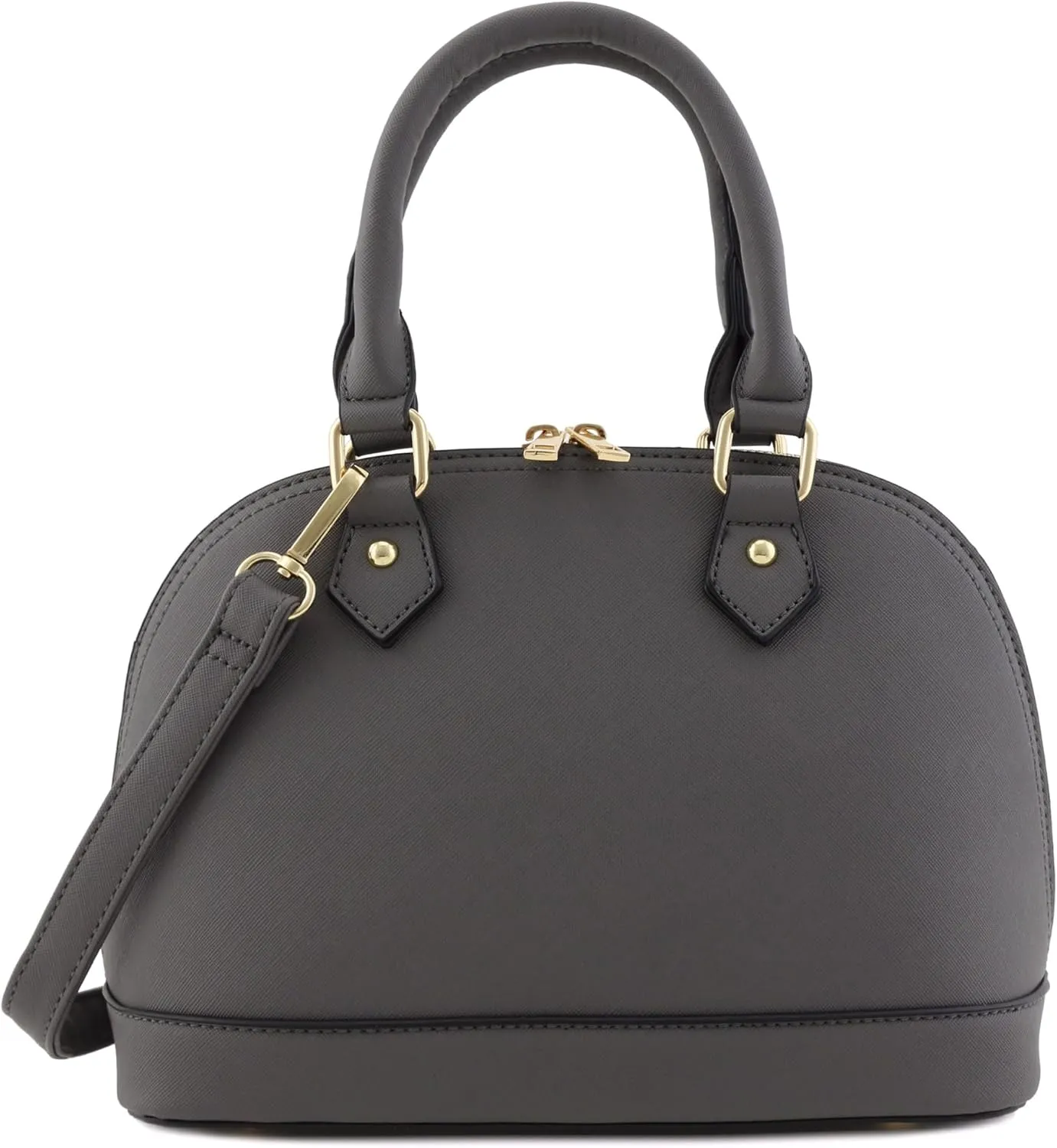 Zip-Around Saffiano Classic Dome Satchel