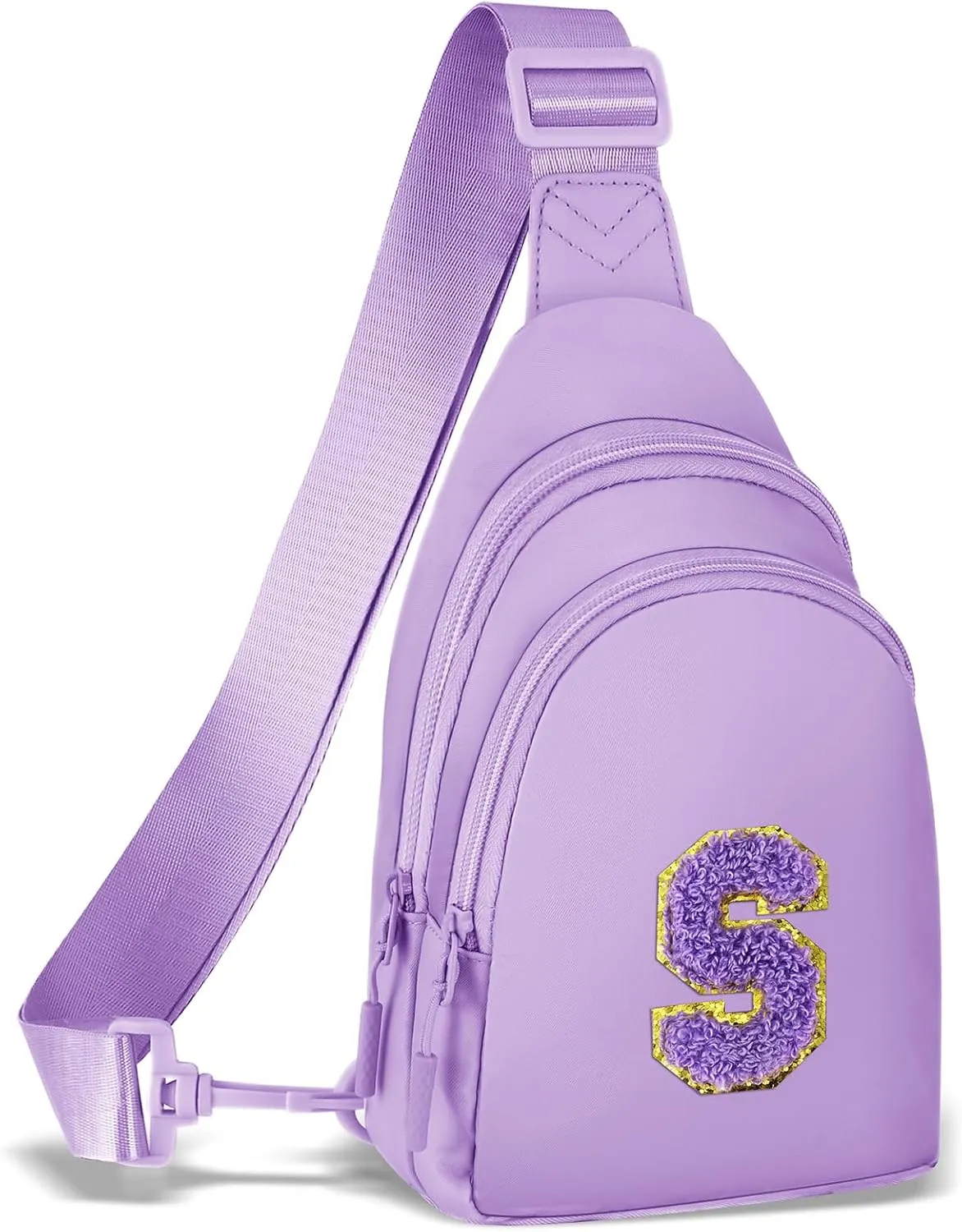 ZLFSRQ Small Initial Sling Bag Crossbody Bag for Women Cute Personalized Letter Chest Bag Fanny Pack Cross Body Purse