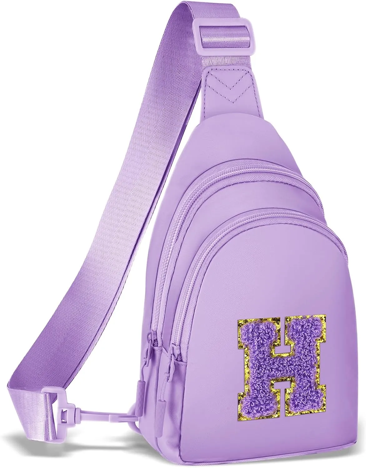 ZLFSRQ Small Initial Sling Bag Crossbody Bag for Women Cute Personalized Letter Chest Bag Fanny Pack Cross Body Purse