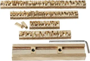 ZONEPACK Copper Brass Stamping Flexible Letters Numbers Alphabets Symbols Characters Molds CNC Engraving Molds for Hot Foil Stamping Machine (85pcs F Font)